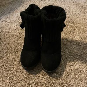 Black booties size 7
